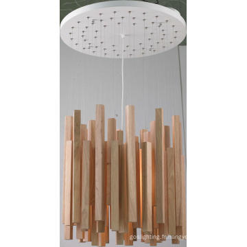 Lampe suspension en caoutchouc en bois + métal plafonnier (MX80150-1-620)